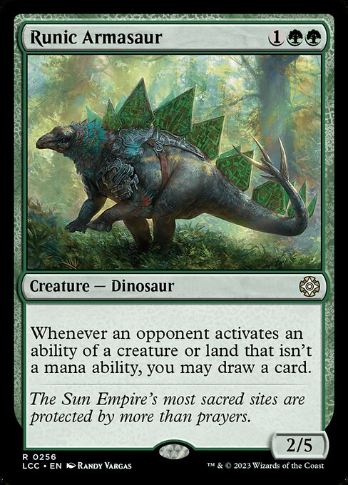 Runic Armasaur (The Lost Caverns of Ixalan Commander #256)