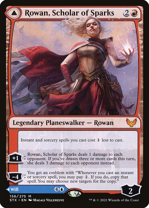 Rowan, Scholar of Sparks // Will, Scholar of Frost card image
