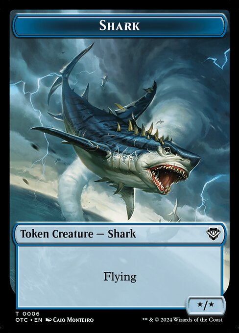 Shark (Outlaws of Thunder Junction Commander Tokens #6)