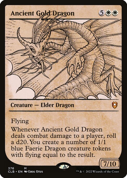 Ancient Gold Dragon – Showcase (Commander Legends: Battle for Baldur's Gate)