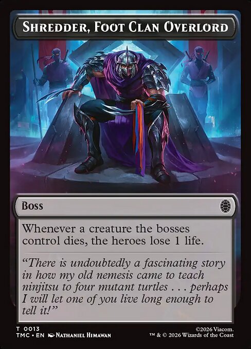 Shredder, Foot Clan Overlord magic the gathering card art