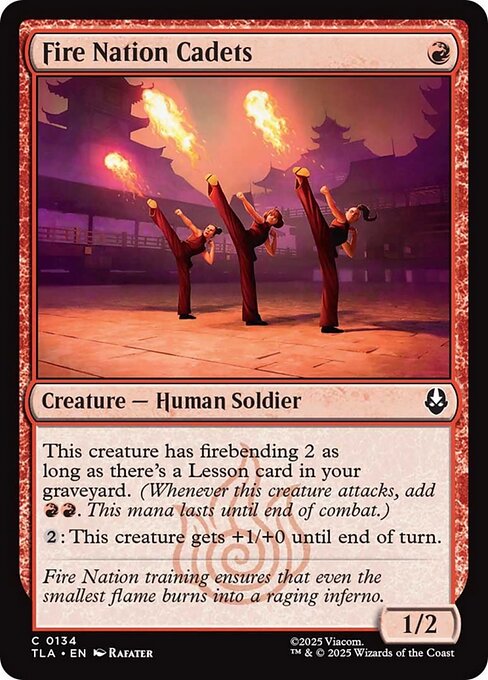 Fire Nation Cadets magic the gathering card art