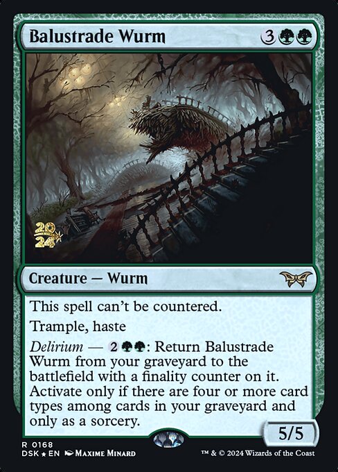 Balustrade Wurm (Duskmourn: House of Horror Promos #168s)