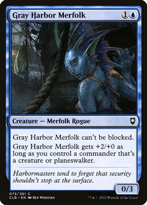 Gray Harbor Merfolk (Commander Legends: Battle for Baldur's Gate #75)