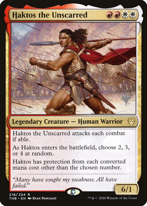 Haktos the Unscarred (Theros Beyond Death Promos #218p)