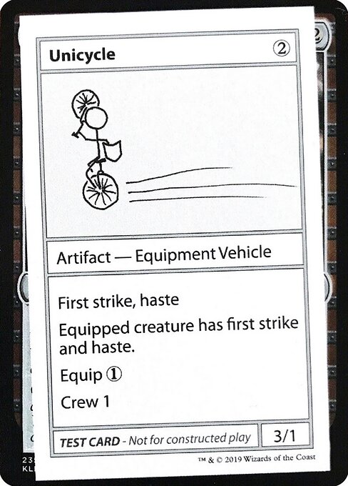 Unicycle (Mystery Booster Playtest Cards 2021 #110)