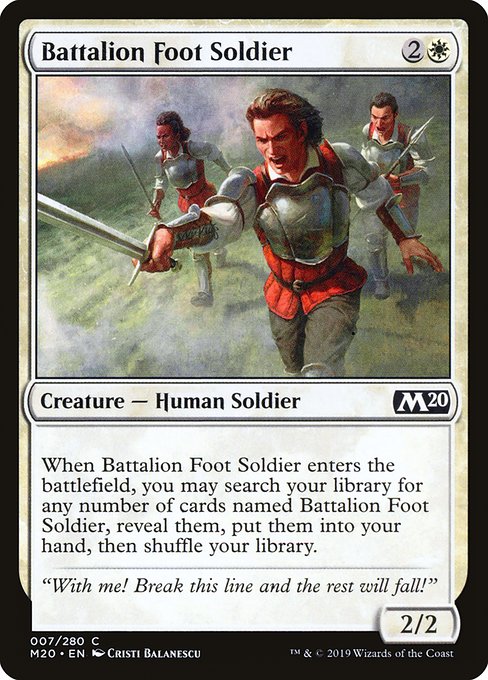 Battalion Foot Soldier (Core Set 2020 #7)