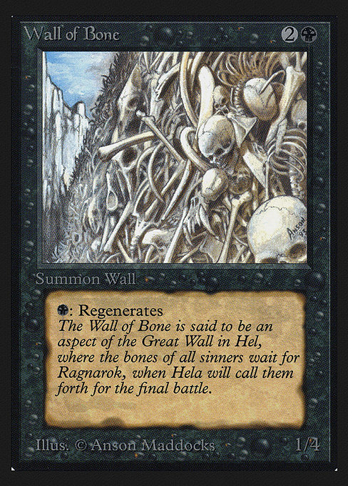 Wall of Bone (Intl. Collectors' Edition #133)
