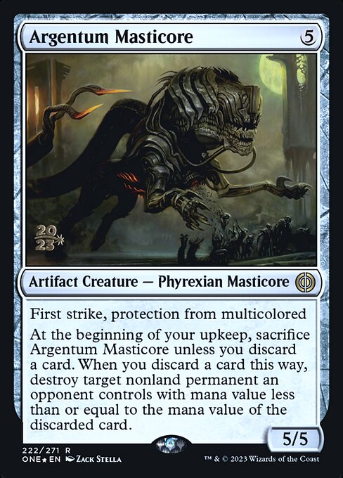Argentum Masticore (Phyrexia: All Will Be One Promos #222s)