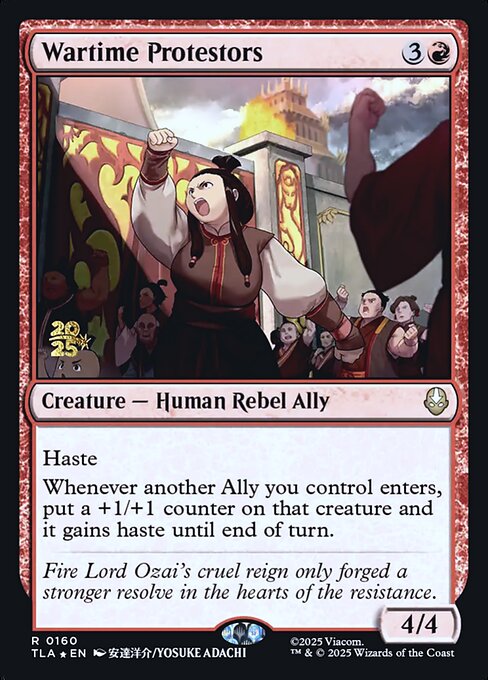 Wartime Protestors magic the gathering card art