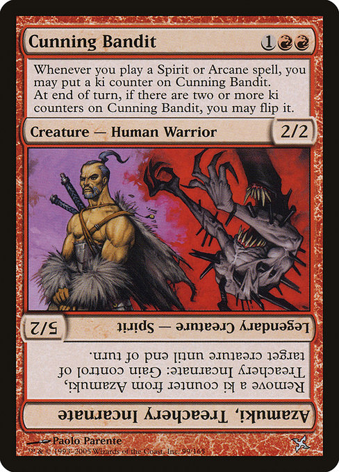 Cunning Bandit // Azamuki, Treachery Incarnate card image