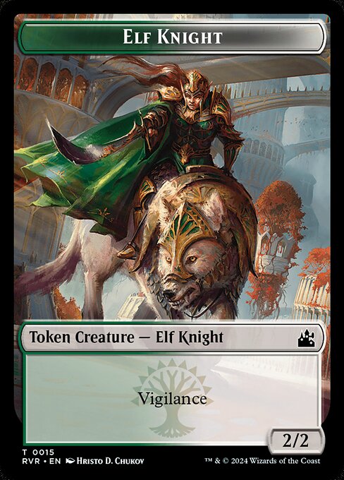 Elf Knight (Ravnica Remastered Tokens #15)
