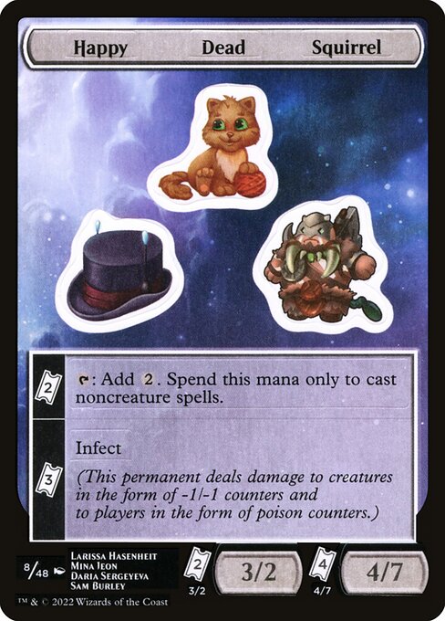 Happy Dead Squirrel (Unfinity Sticker Sheets #8)