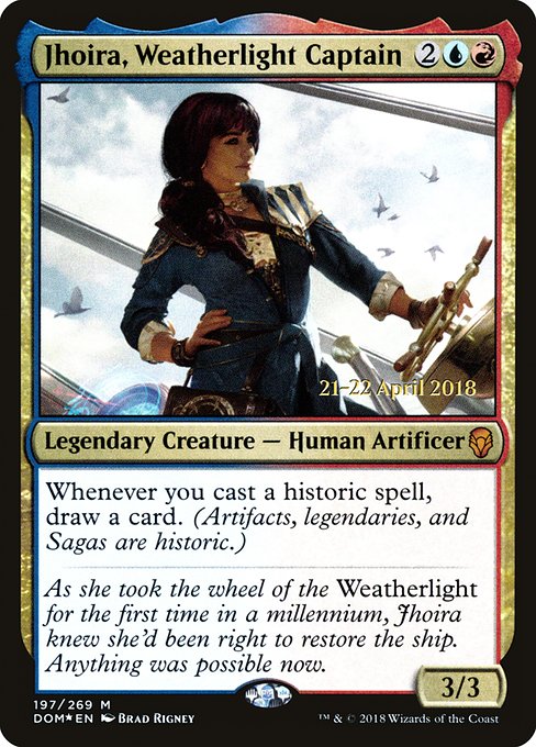 Jhoira, Weatherlight Captain (Dominaria Promos #197s)