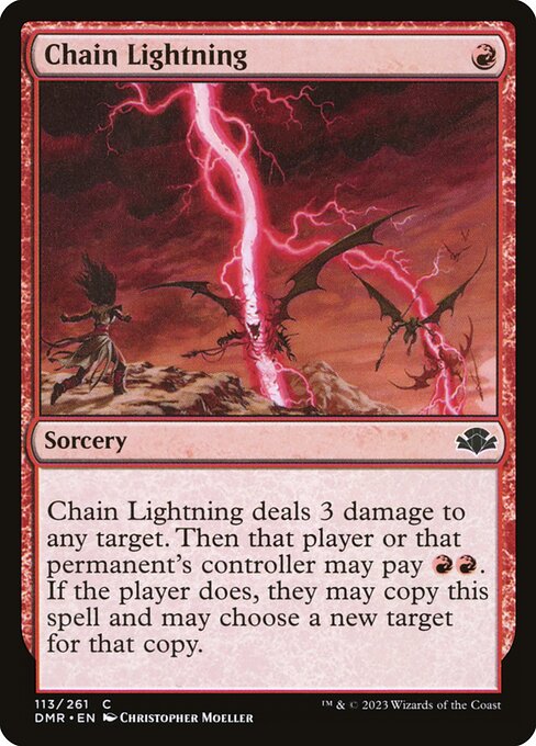 Chain Lightning (Dominaria Remastered #113)