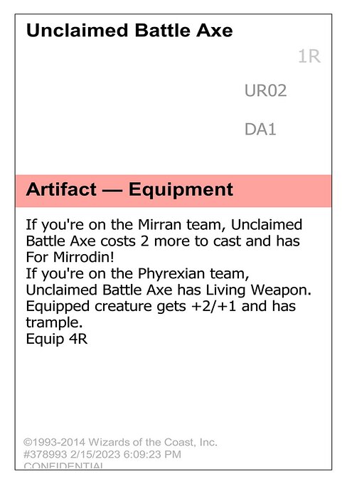 Unclaimed Battle Axe (Unknown Event #UR02c)