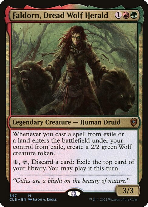 Faldorn, Dread Wolf Herald (Commander Legends: Battle for Baldur's Gate #647)