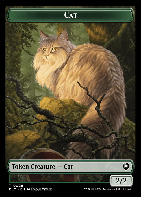 Cat (Bloomburrow Commander Tokens #26)