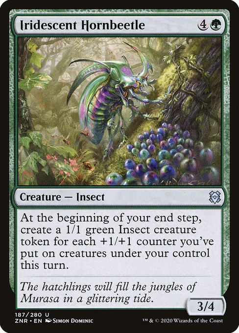 Iridescent Hornbeetle card image