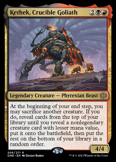 Kethek, Crucible Goliath (Phyrexia: All Will Be One Promos #206p)
