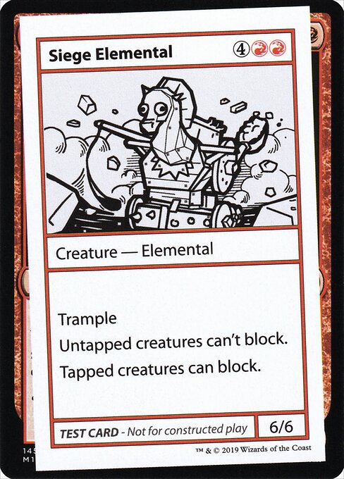 Siege Elemental (Mystery Booster Playtest Cards 2021 #64)