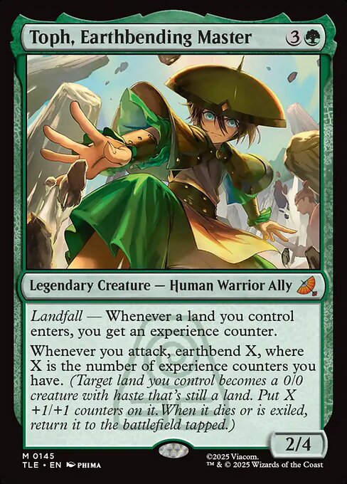 Toph, Earthbending Master magic the gathering card art