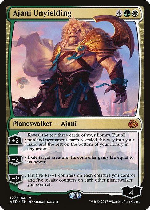 Ajani Unyielding (Aether Revolt #127)