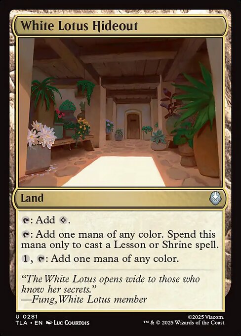 White Lotus Hideout magic the gathering card art