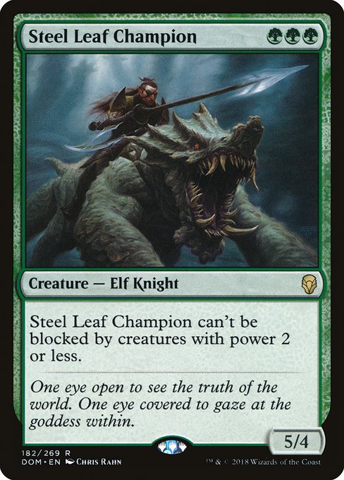 Steel Leaf Champion (Dominaria #182)