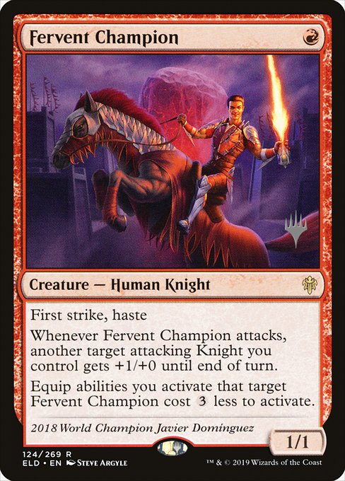 Fervent Champion (Throne of Eldraine Promos #124p)