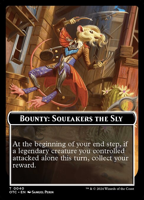 Bounty: Squeakers the Sly // Wanted! (Outlaws of Thunder Junction Commander Tokens #40)