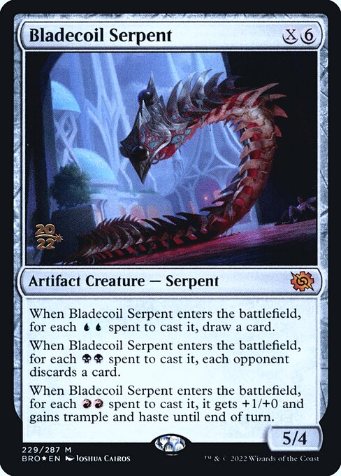 Bladecoil Serpent (The Brothers' War Promos #229s)