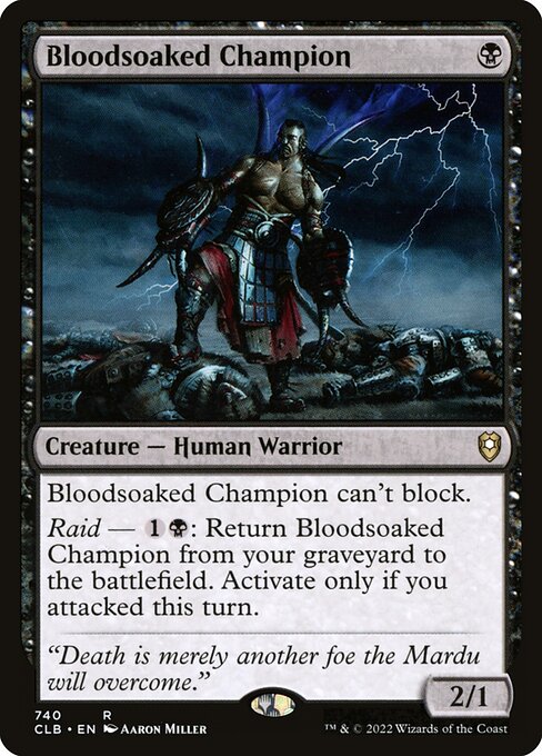 Bloodsoaked Champion (Commander Legends: Battle for Baldur's Gate #740)