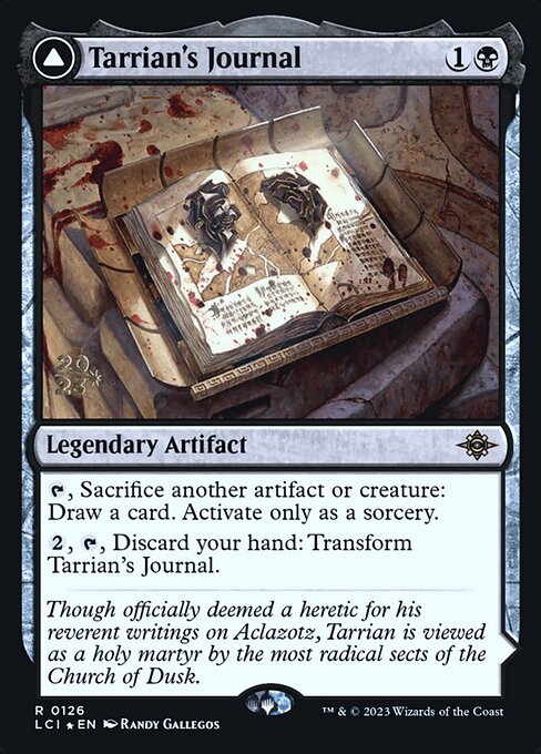 Tarrian's Journal // The Tomb of Aclazotz (The Lost Caverns of Ixalan Promos #126s)