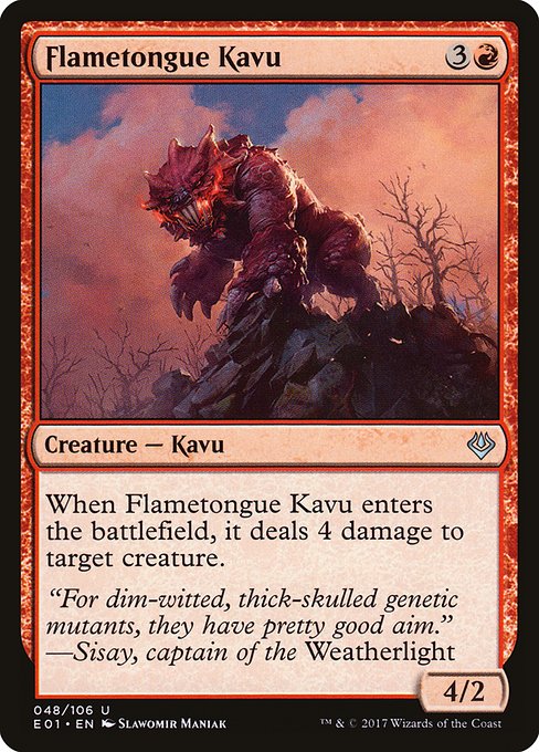 Flametongue Kavu (Archenemy: Nicol Bolas #48)