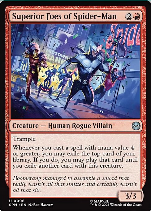 Superior Foes of Spider-Man magic the gathering card art