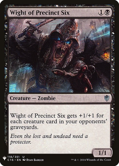 Wight of Precinct Six (Mystery Booster #825)