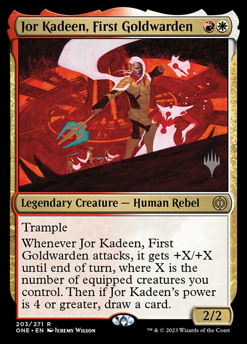 Jor Kadeen, First Goldwarden (Phyrexia: All Will Be One Promos #203p)