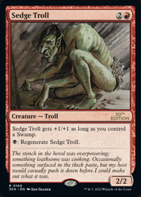 Sedge Troll · 30th Anniversary Edition (30A) #168 · Scryfall Magic 