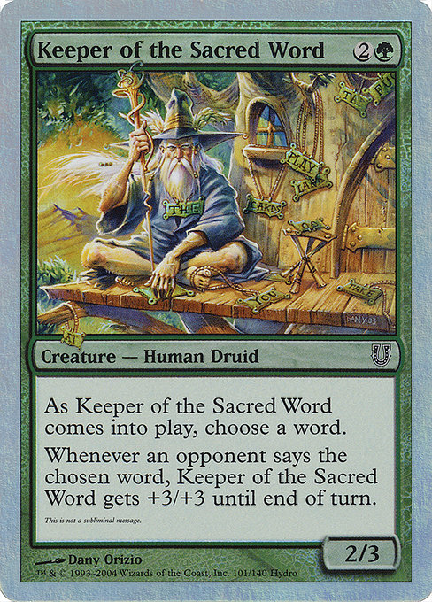 Keeper of the Sacred Word (Unhinged #101★)