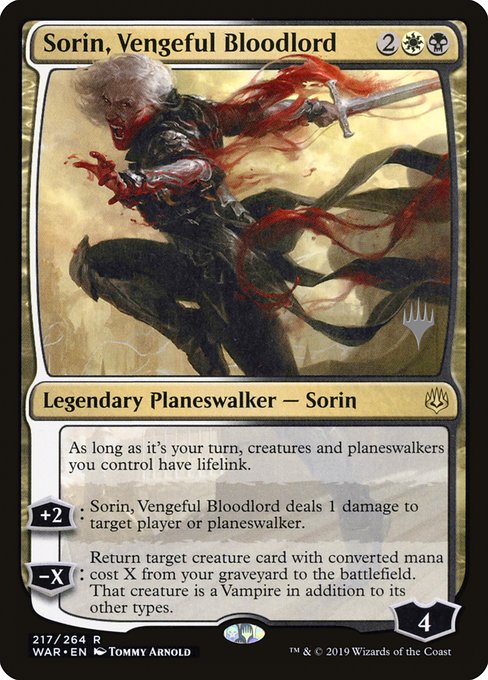 Sorin, Vengeful Bloodlord (War of the Spark Promos #217p)