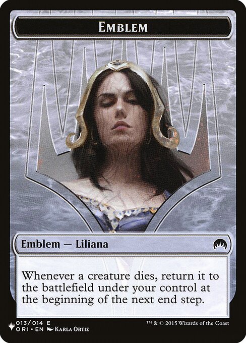 Liliana, Defiant Necromancer Emblem (The List #TORI-13)