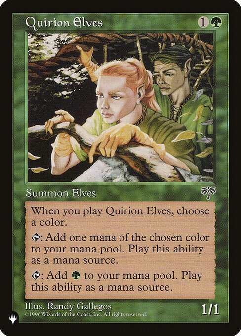 Quirion Elves (The List)