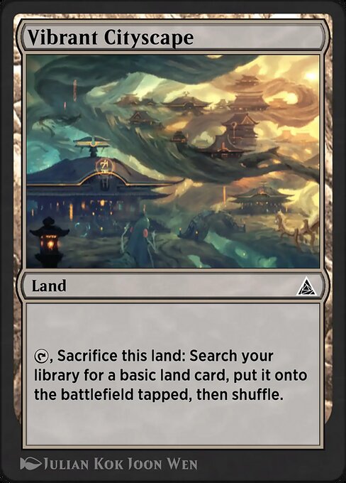 Vibrant Cityscape magic the gathering card art
