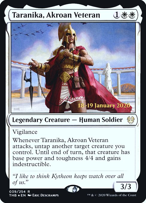 Taranika, Akroan Veteran (Theros Beyond Death Promos #39s)
