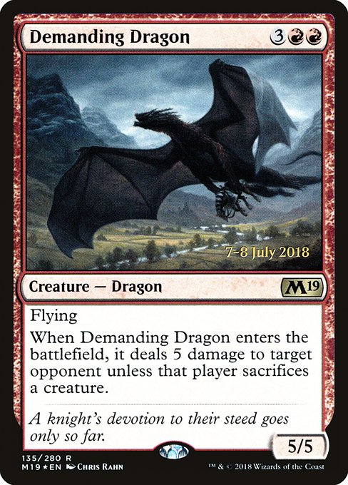 Demanding Dragon (Core Set 2019 Promos #135s)