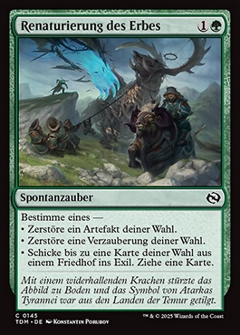 Renaturierung des Erbes