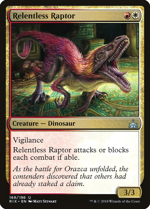 Relentless Raptor (Rivals of Ixalan #169)