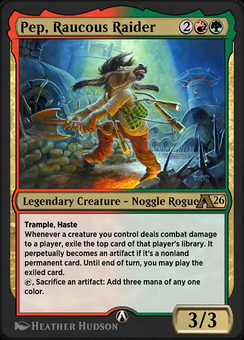 Pep, Raucous Raider magic the gathering card art