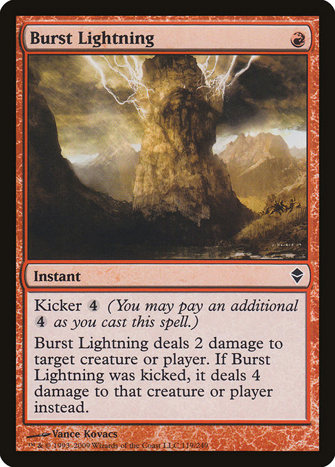 Burst Lightning (Zendikar #119)